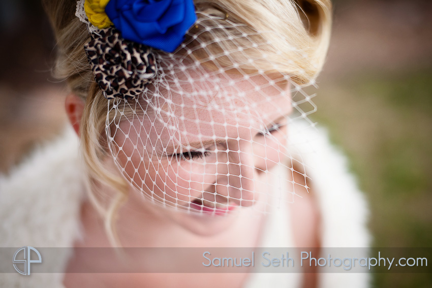 Spring, Texas Wedding Photography - Birdcage Veil