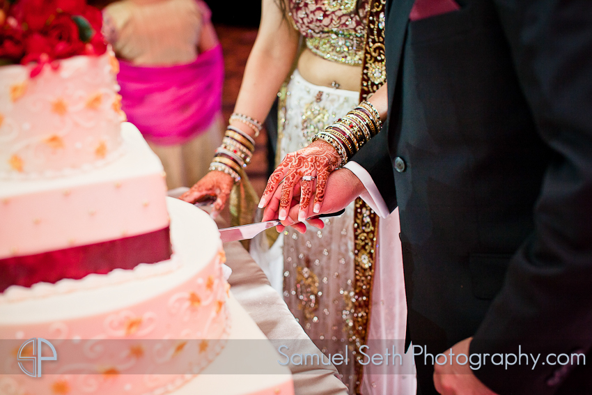 Houston Indian Wedding Cake Cut