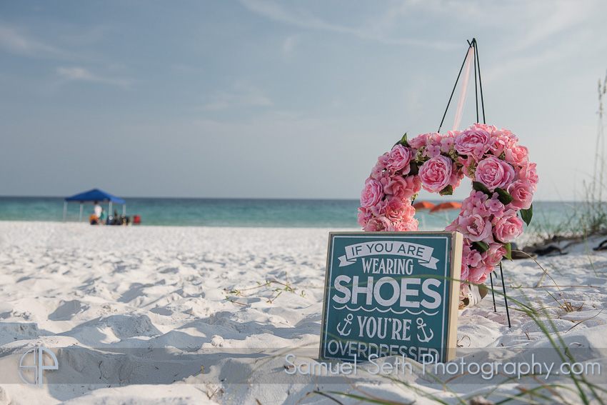 Beach Wedding Welcome Sign